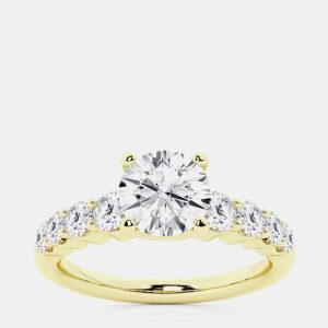 2.95ct 14k Yellow Gold Lab Grown Diamond Engagement Ring, Rings - Luxury Closet