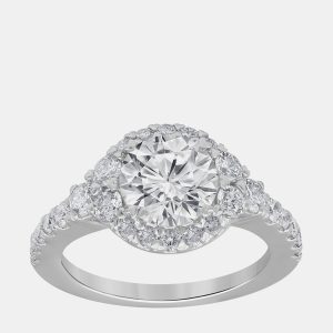 3.02ct 14k White Gold Lab Grown Diamond Engagement Ring, Rings - Luxury Closet