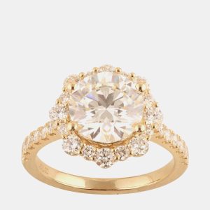 3.45ct 14k Yellow Gold Lab Grown Diamond Engagement Ring, Rings - Luxury Closet