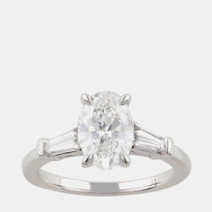 2.23ct 14k White Gold Lab Grown Diamond 3 Stone Ring, Rings - Luxury Closet