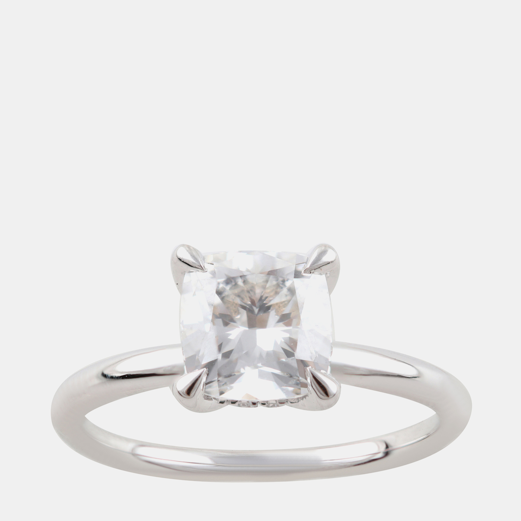 1.95ct 14k White Gold Lab Grown Diamond Hidden Halo Solitaire Ring, Rings - Luxury Closet