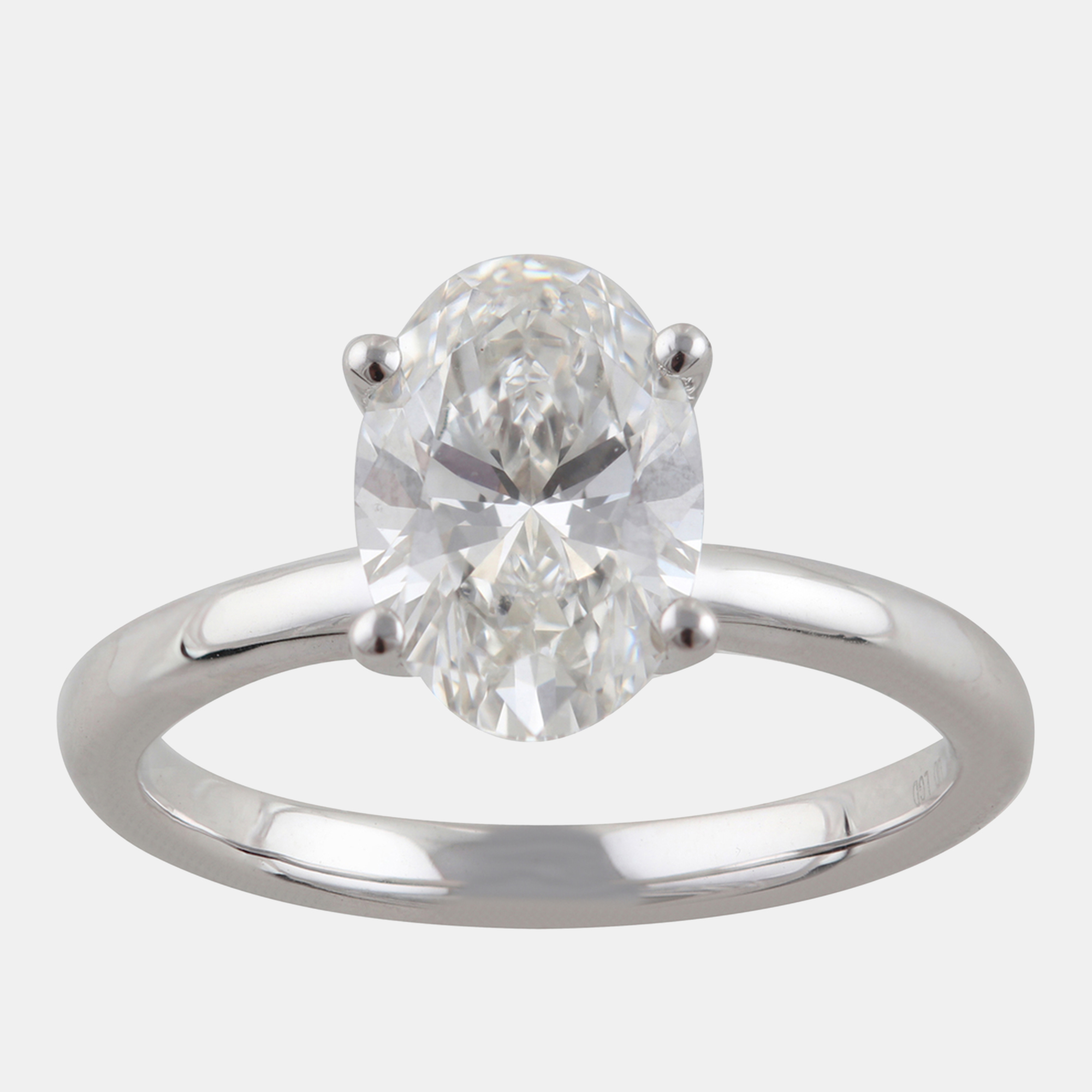 2.23ct 14k White Gold Lab Grown Diamond Hidden Halo Solitaire Ring, Rings - Luxury Closet
