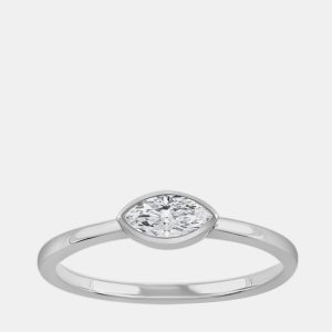 0.25ct 14k White Gold Lab Grown Diamond Solitaire Ring, Rings - Luxury Closet
