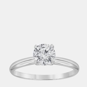 0.54ct 14k White Gold Lab Grown Diamond Solitaire Ring, Rings - Luxury Closet