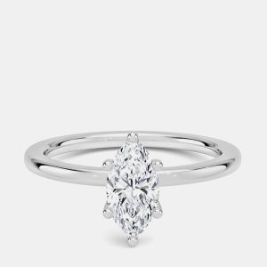 0.7ct 14k White Gold Lab Grown Diamond Solitaire Ring, Rings - Luxury Closet
