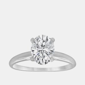 0.75ct 14k White Gold Lab Grown Diamond Solitaire Ring, Rings - Luxury Closet