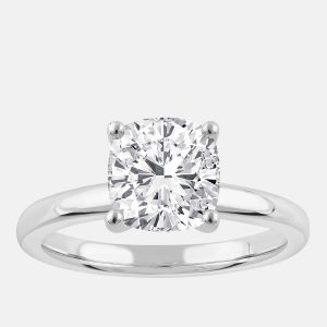 2ct 14k White Gold Lab Grown Diamond Solitaire Ring, Rings - Luxury Closet