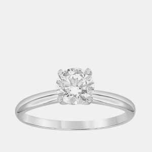 2.04 cts 14k White Gold Lab Grown Diamond Solitaire Ring US 7, Rings - Luxury Closet