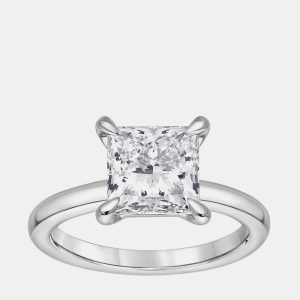 3ct 14k White Gold Lab Grown Diamond Solitaire Ring, Rings - Luxury Closet