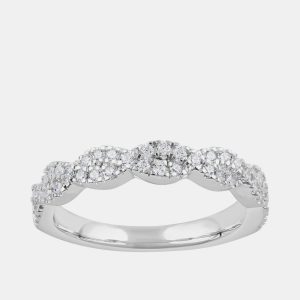 0.4ct 14k White Gold Lab Grown Diamond Band, Rings - Luxury Closet