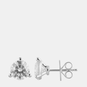 0.8ct 14k White Gold Lab Grown Diamond Martini Stud Earring, Earrings - Luxury Closet