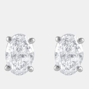 0.83ct 14k White Gold Lab Grown Diamond Basic Stud Earring, Earrings - Luxury Closet