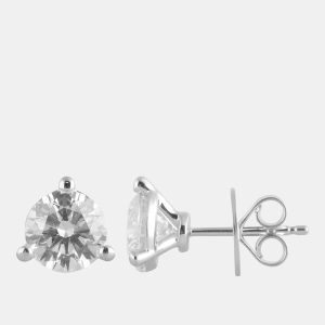 1.23ct 14k White Gold Lab Grown Diamond Martini Stud Earring, Earrings - Luxury Closet