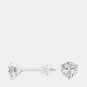 1.5ct 14k White Gold Lab Grown Diamond Martini Stud Earring, Earrings - Luxury Closet