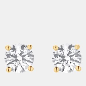 1.95ct 14k Yellow Gold Lab Grown Diamond Basic Stud Earring, Earrings - Luxury Closet