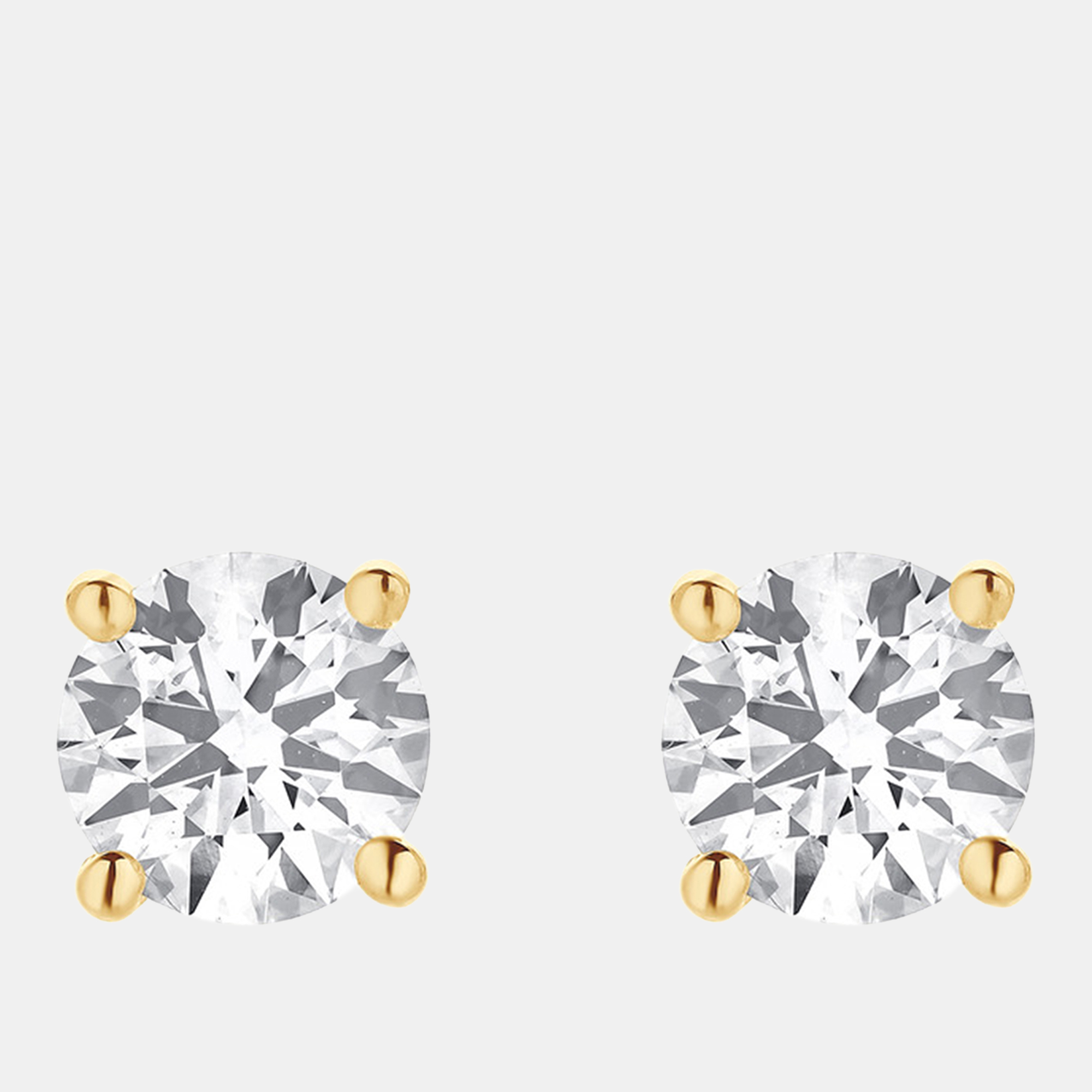 1.95ct 14k Yellow Gold Lab Grown Diamond Basic Stud Earring, Earrings - Luxury Closet