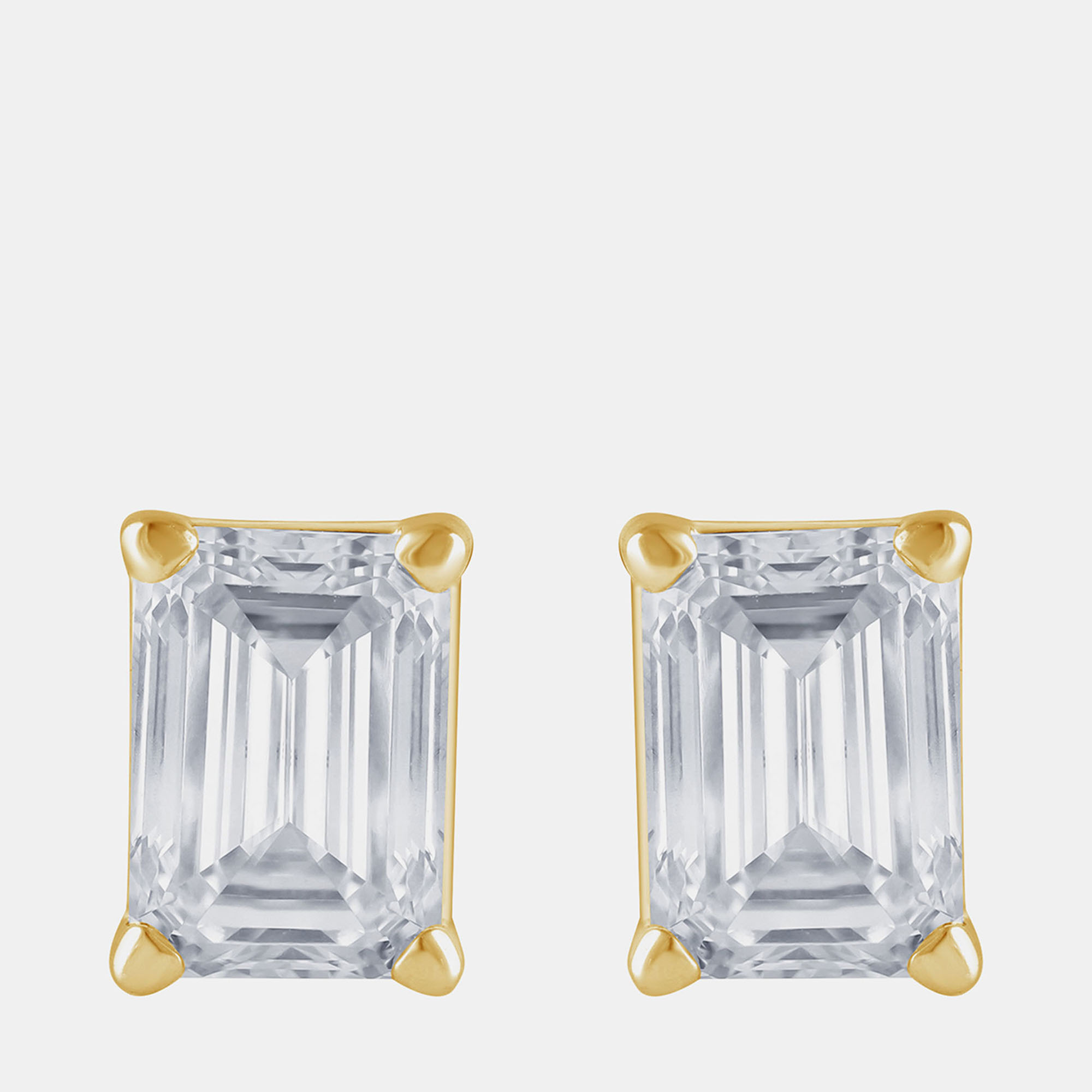 2ct 14k White Gold Lab Grown Diamond Basic Stud Earring, Earrings - Luxury Closet