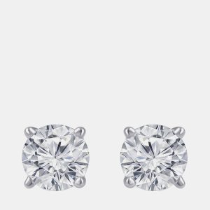 2ct 14k White Gold Lab Grown Diamond Basic Stud Earring, Earrings - Luxury Closet
