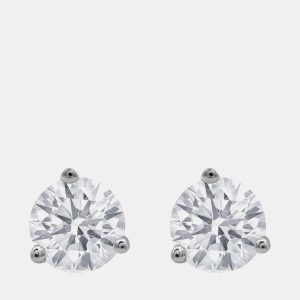 2.5ct 14k White Gold Lab Grown Diamond Martini Stud Earring, Earrings - Luxury Closet