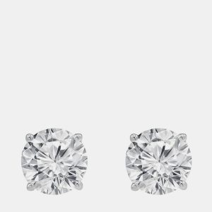 5ct 14k White Gold Lab Grown Diamond Basic Stud Earring, Earrings - Luxury Closet