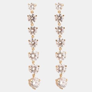 5.95ct 14k Yellow Gold Lab Grown Diamond Dangle Earrings, Earrings - Luxury Closet