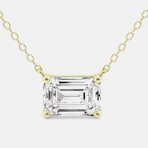 0.58ct 14k Yellow Gold Lab Grown Diamond Solitaire Pendant, Necklaces - Luxury Closet