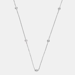 0.35ct 14k White Gold Lab Grown Diamond Diamond by The Yard Necklace, Necklaces - Luxury Closet