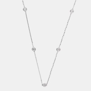 0.75ct 14k White Gold Lab Grown Diamond Diamond by The Yard Necklace, Necklaces - Luxury Closet