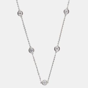 1.5ct 14k White Gold Lab Grown Diamond Diamond by The Yard Necklace, Necklaces - Luxury Closet