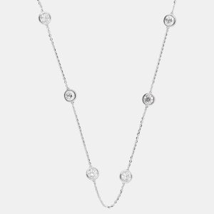 5ct 14k White Gold Lab Grown Diamond Diamond by The Yard Necklace, Necklaces - Luxury Closet