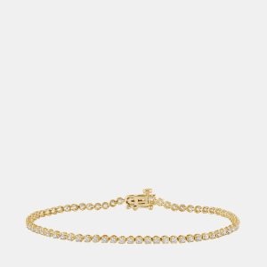 0.95ct 14k Yellow Gold Lab Grown Diamond Tennis Bracelet, Bracelets - Luxury Closet