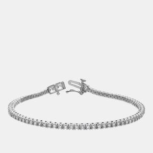 1.6ct 14k White Gold Lab Grown Diamond Tennis Bracelet, Bracelets - Luxury Closet