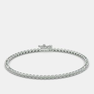 3.95ct 14k White Gold Lab Grown Diamond Tennis Bracelet, Bracelets - Luxury Closet