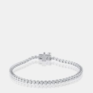 5ct 14k White Gold Lab Grown Diamond Tennis Bracelet, Bracelets - Luxury Closet