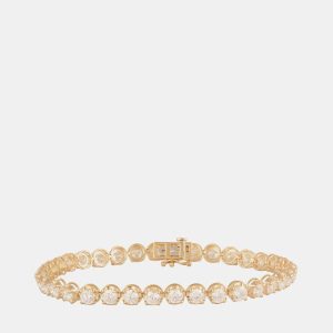 8.99ct 14k Yellow Gold Lab Grown Diamond Tennis Bracelet, Bracelets - Luxury Closet