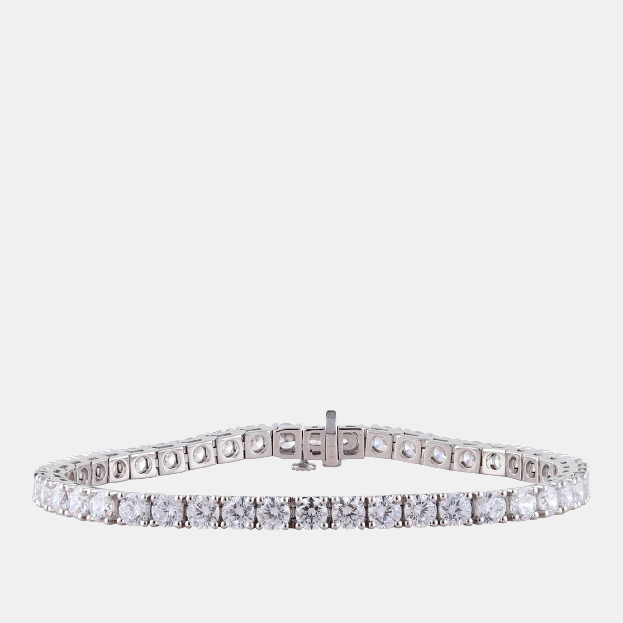 10.45ct 14k White Gold Lab Grown Diamond Tennis Bracelet, Bracelets - Luxury Closet