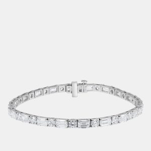 11.5ct 14k White Gold Lab Grown Diamond Fashion Bracelet, Bracelets - Luxury Closet