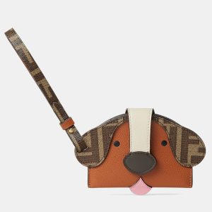 Fendi Best Friends Forever Brown Leather Cardholder, Wallets & Money Clips - Luxury Closet