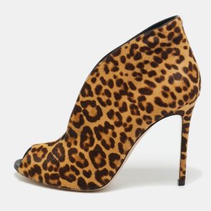 Gianvito Rossi Brown Calf Hair Vamp Booties Size 41, Boots - Luxury Closet