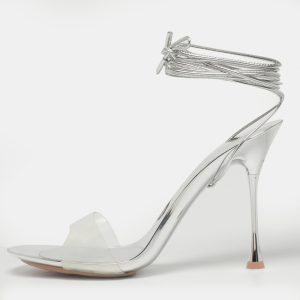 Gianvito Rossi Spice Size 40 Transparent Leather and PVC Ankle Strap Sandals, Sandals - Luxury Closet