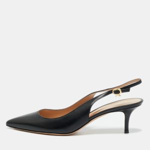 Gianvito Rossi Ribbon Size 41 Black Leather Pumps, Pumps - Luxury Closet