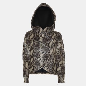 Giorgio Armani Multicolor Faux Python Hoodie Jacket S, Coats & Jackets - Luxury Closet