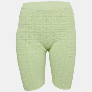 Givenchy Green Stretch Mesh Logo Biker Shorts M, Shorts - Luxury Closet
