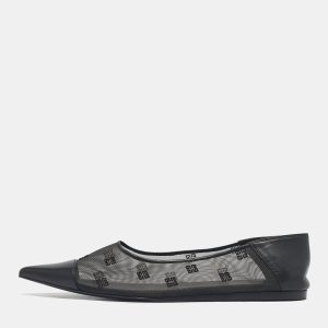 Givenchy Black Leather and Mesh 4G Ballet Flats Size 40, Flats - Luxury Closet