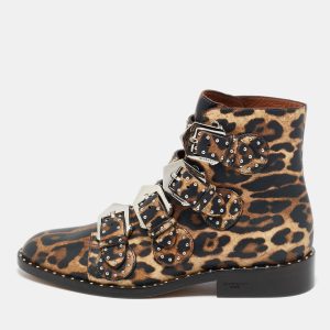 Givenchy Size 36 Black Leather Studded Buckle Detail Ankle Boots, Boots - Luxury Closet
