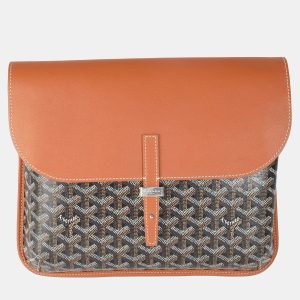 Goyard Gold Black Goyardine Canvas Coursier Messenger MM, Handbags - Luxury Closet