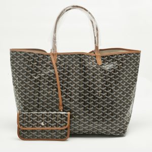 Goyard Brown Goyardine Coated Canvas and Leather Saint Louis GM Tote, Tote Handbags - Luxury Closet