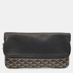 Goyard Black Goyardine Coated Canvas and Leather Sainte Marie MM Clutch, Clutches & Special Occasion Bags - Luxury Closet