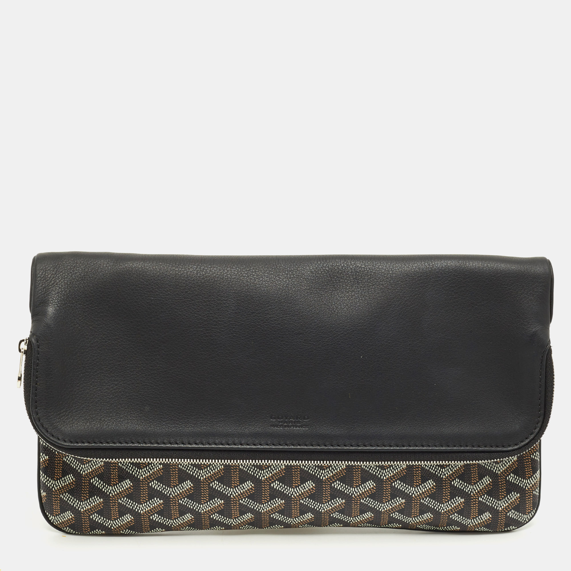 Goyard Black Goyardine Coated Canvas and Leather Sainte Marie MM Clutch, Clutches & Special Occasion Bags - Luxury Closet