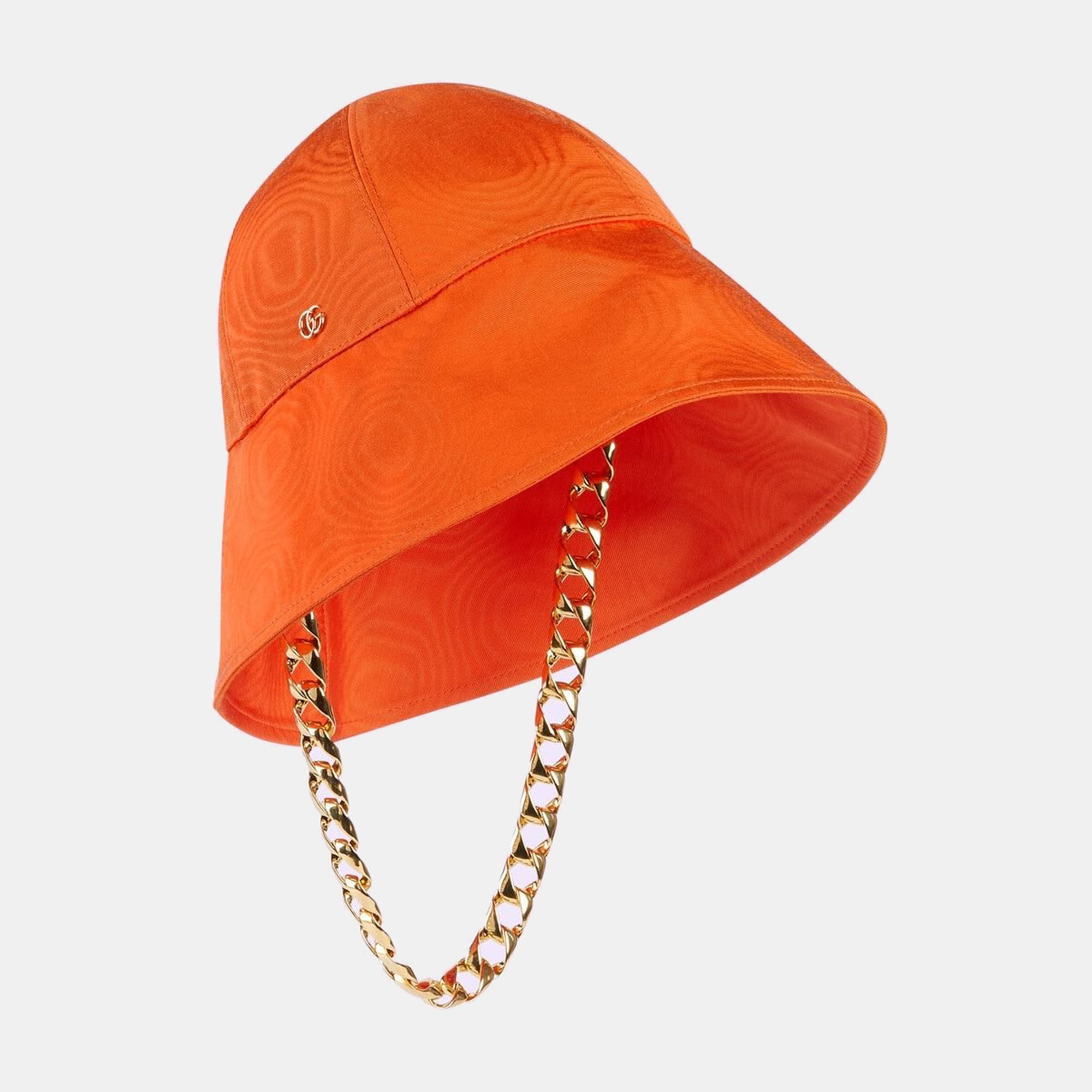 Gucci Orange Viscose Chain Detail Bucket Hat M, Apparel & Accessories - Luxury Closet